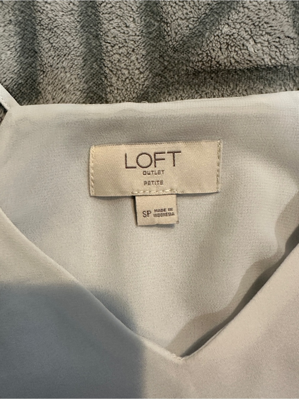 LOFT Pale Blue Satin V-Neck Camisole - Picture 2 of 5